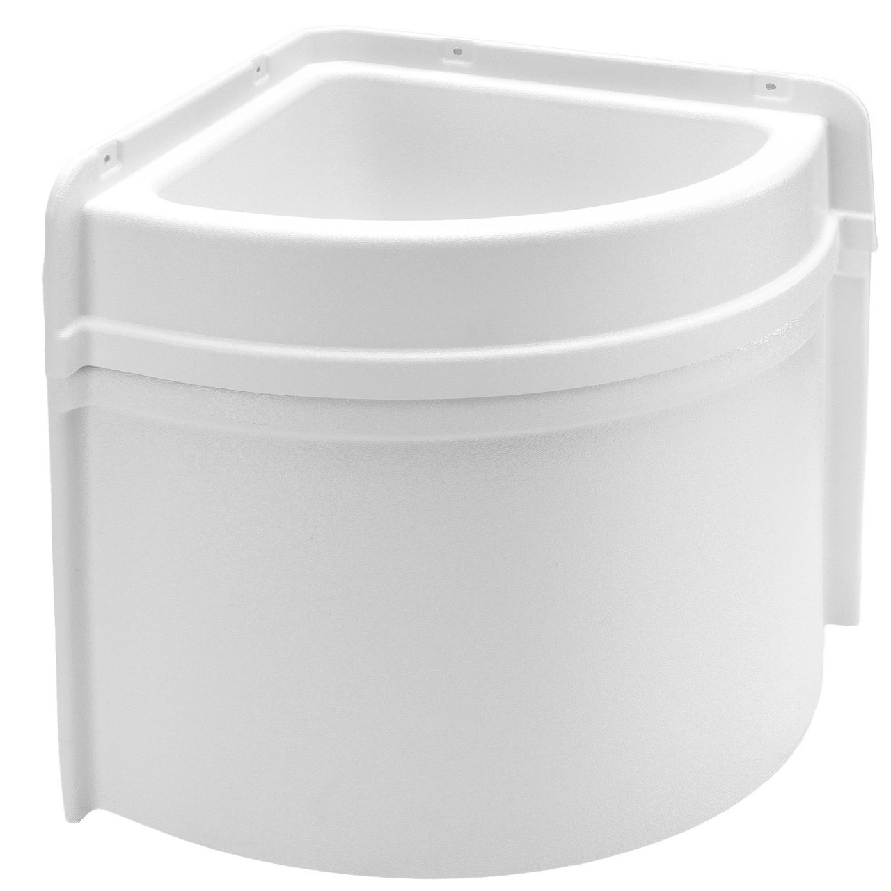 RecPro RV Corner Sink & Skirt Combo White 11×11 ABS Plastic 1-1/2″ Drain