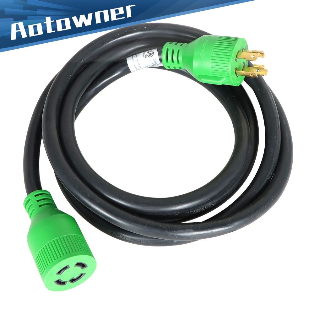10ft 125/250V 30Amp Generator RV Power Extension Cord Twist Lock NEMA L14-30P/R