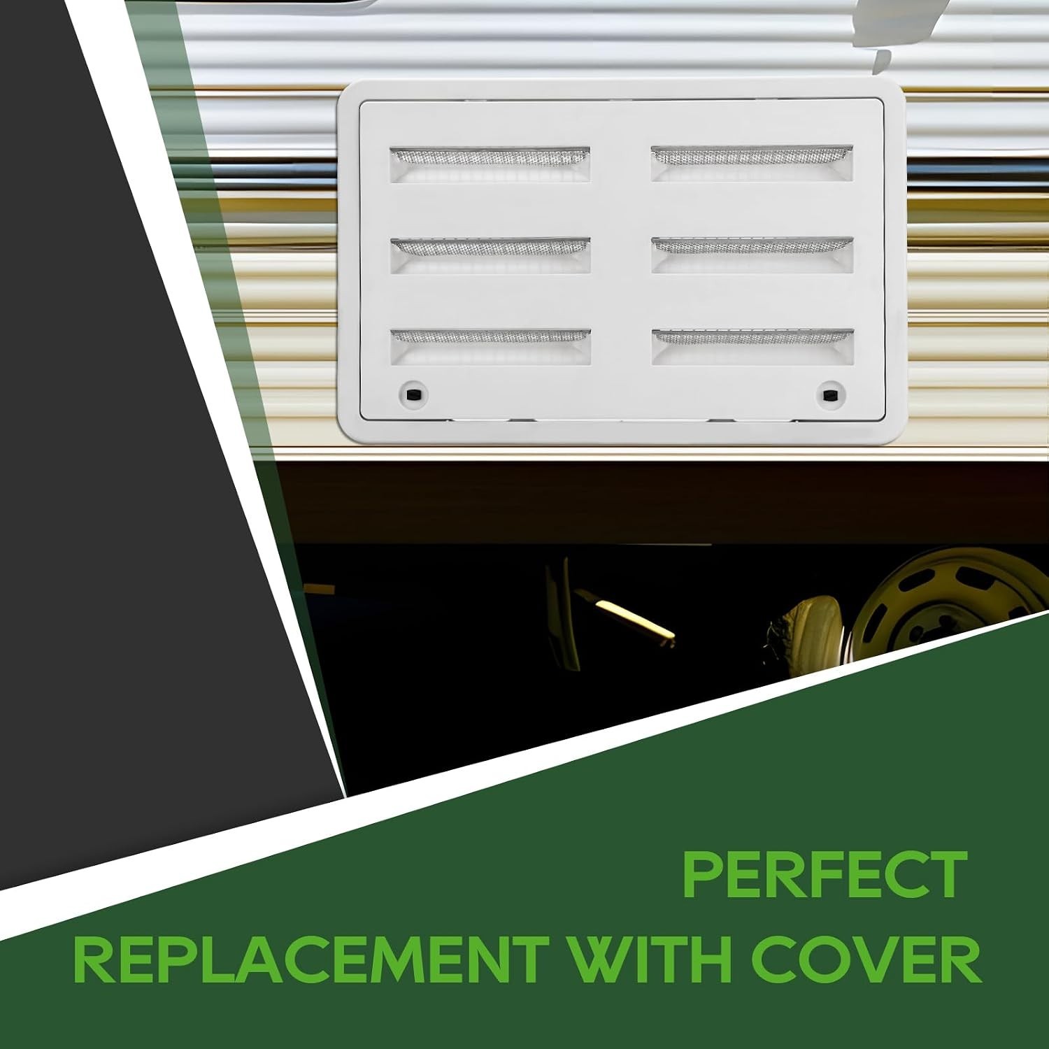 RVGUARD RV Refrigerator Vent 23-1/8″W x 15″H Vent Cover Replacement for Camper
