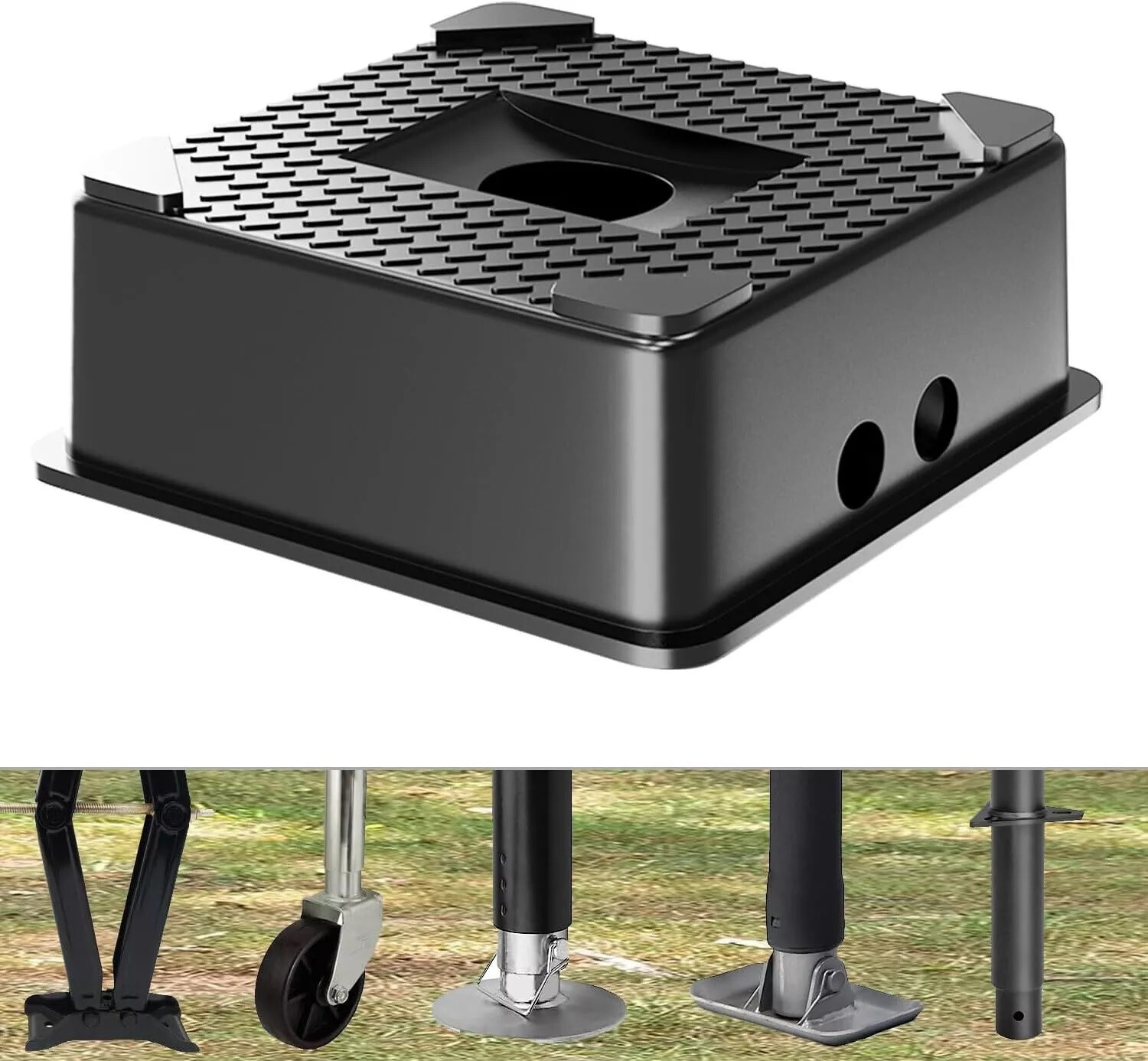 Travel Trailer Jack Blocks Camper RV 5th Wheels Stabilizer Stands Leveling Pads
