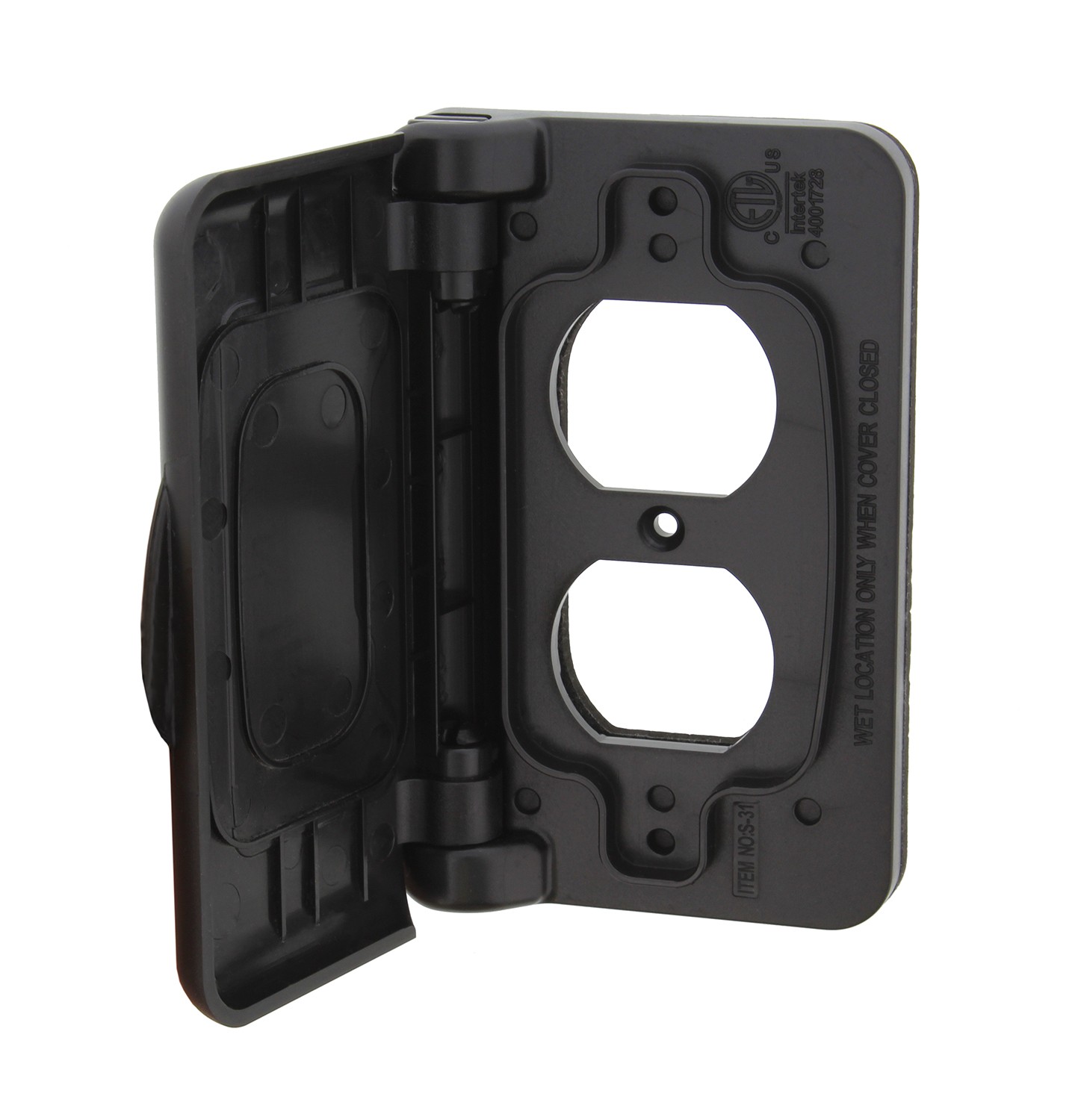 ABN Weatherproof Receptacle Cover in Black for RV Outdoor Electrical Outlet