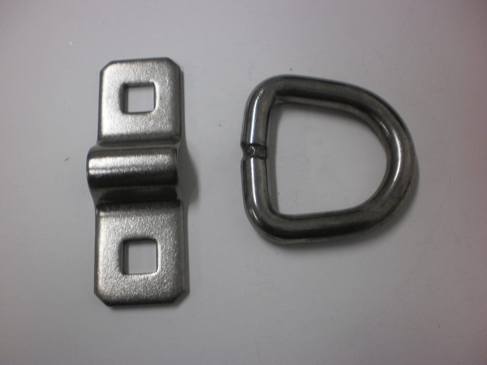 4 – 3/8″ Stainless Steel D Ring Rope Chain Tie Down Trailer Kit with SS Bolts