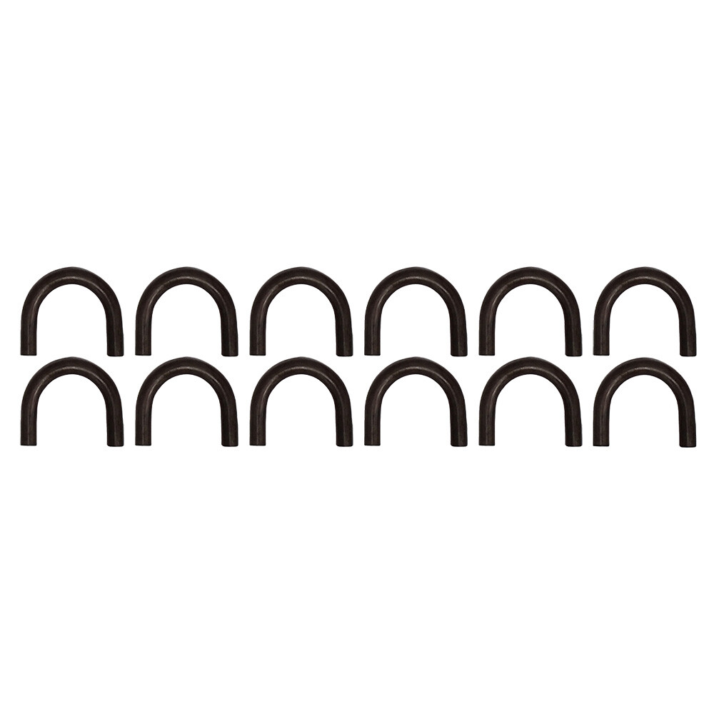 Set of Twelve (12) New Tie Loop D-Rings Conventional Weld-On Style Round TL20012