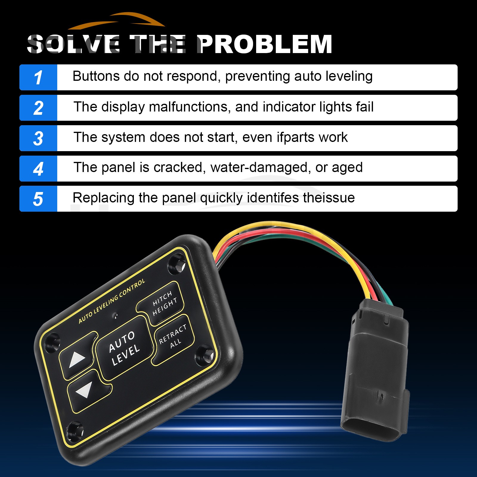  Leveling System Touchpad Control 5 Button Black Pad Module For 425306 Auto