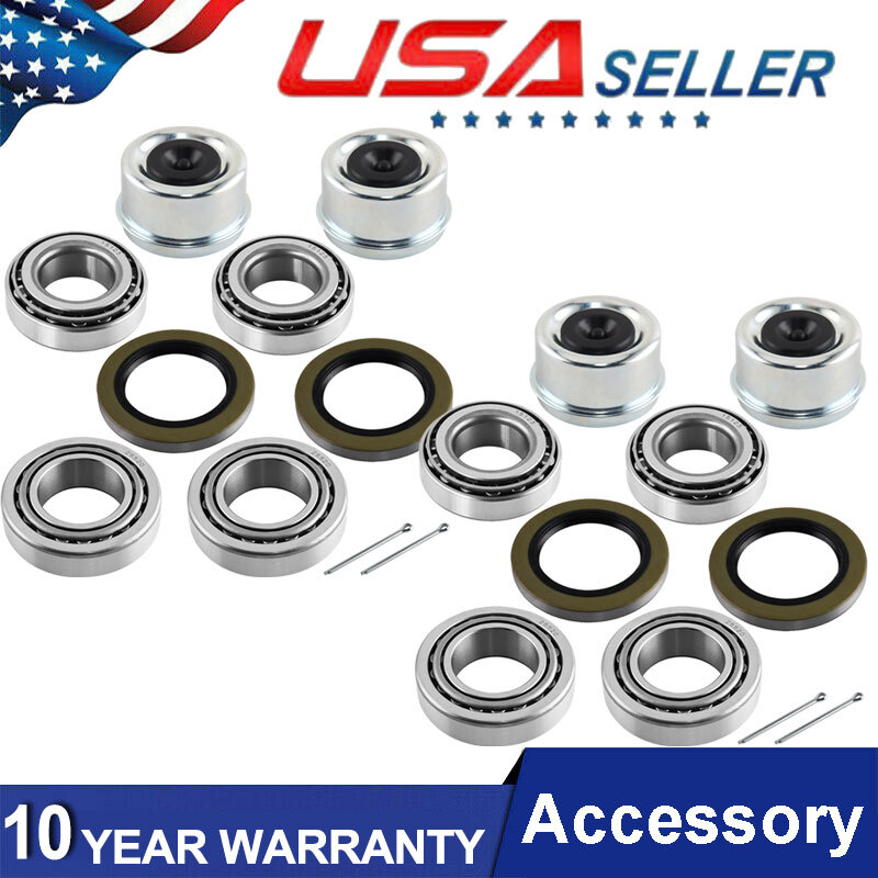 Set of 4 Kit Trailer Bearing Kit for 5200 Axles 15123 / 22580 Bearings 1.25″ ID