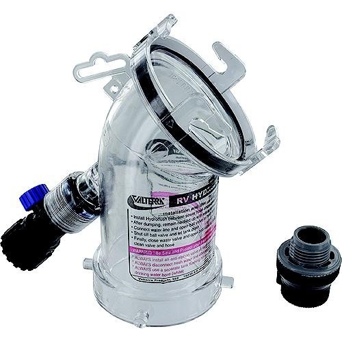 Valterra F024100 RV Hydroflush 45 Degree with Removable Anti-siphon Valve Clear