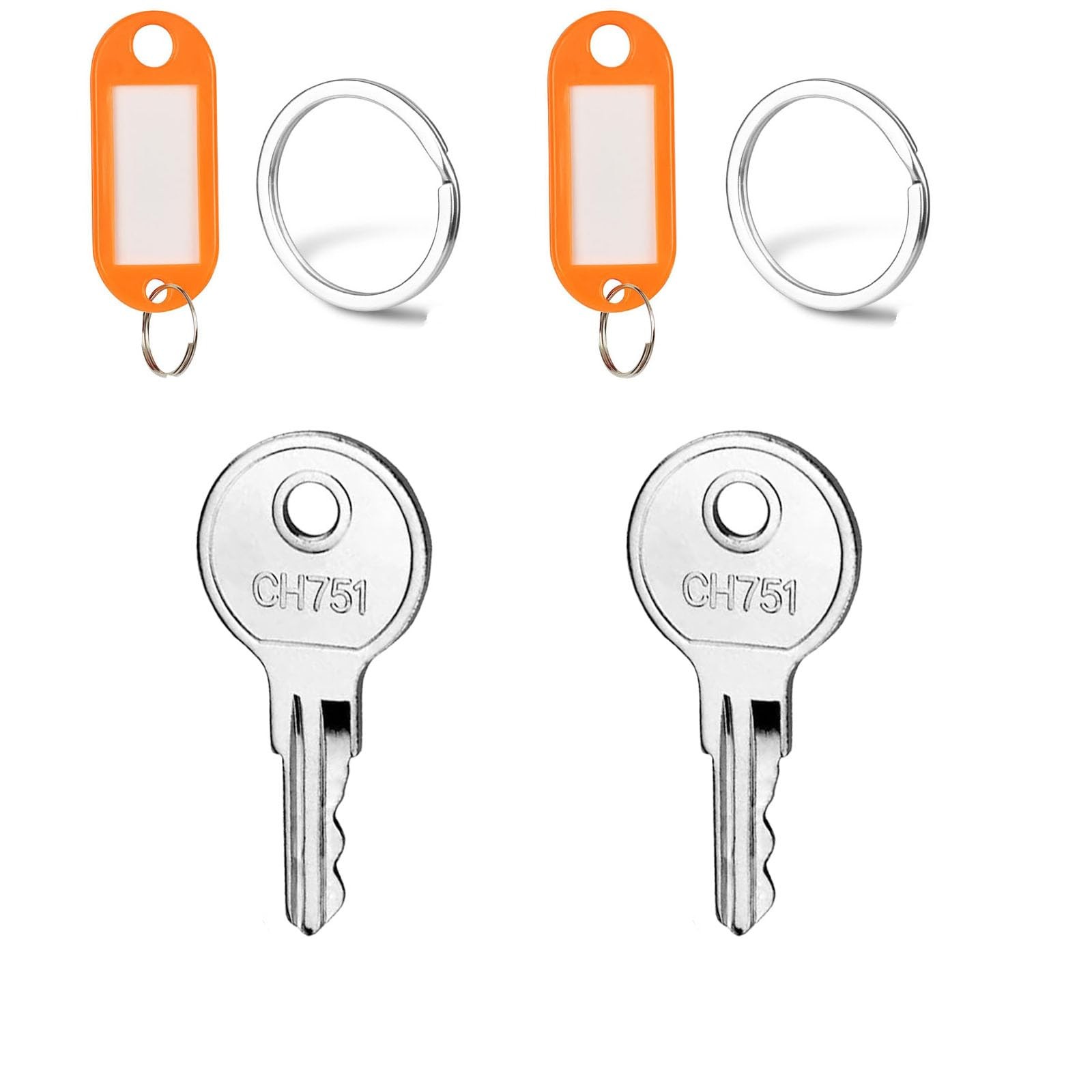 Universal CH751 Replacement Keys, 5 Pcs RV Keys Key, for Camper Silver