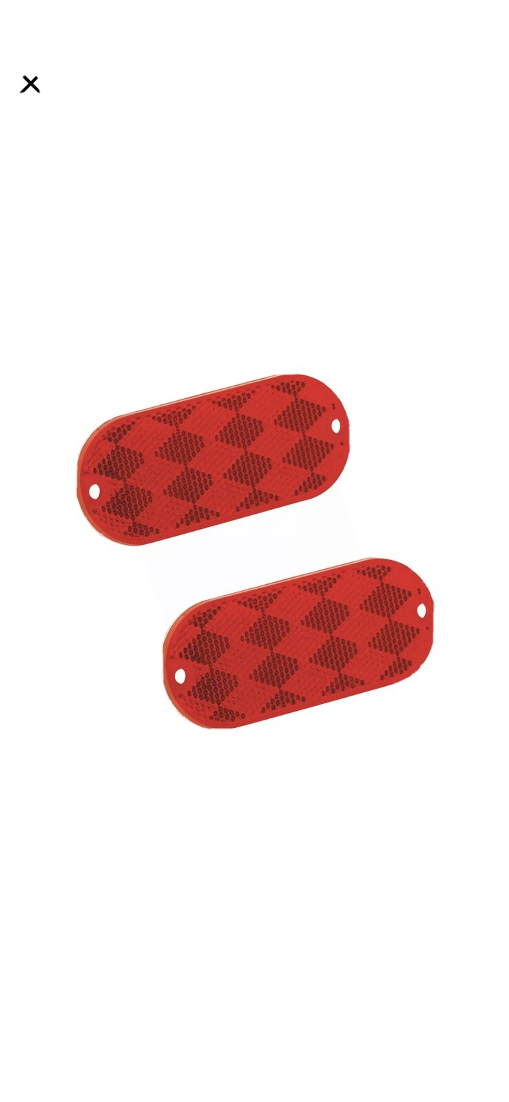 Fulton Bargman 74-78-010 Class A Oblong Reflector (Red with Mounting Holes an…