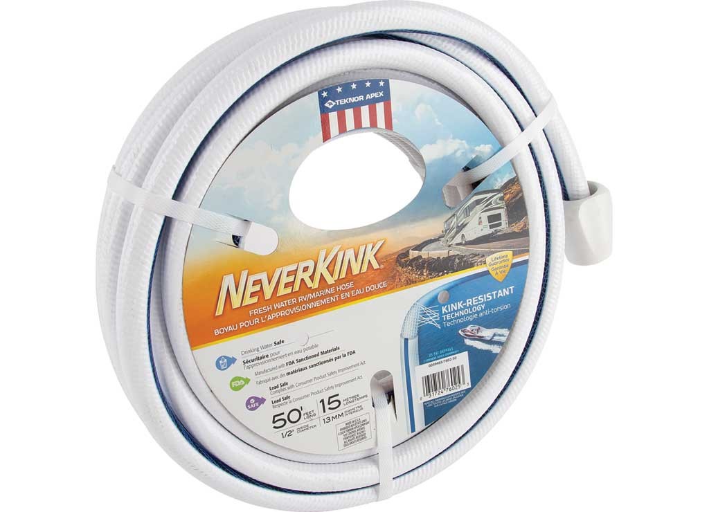 Teknor Apex 7602-50 NeverKink RV/Marine 1/2″x50′ White Drinking Water Safe Hose