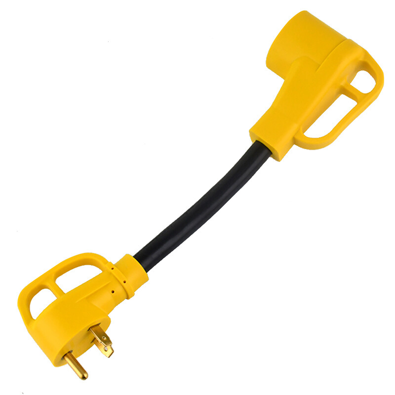 Rated For 125V and 3750 Watts PVC Sleeve Copper Code RV Plug Adapter CA1 E18