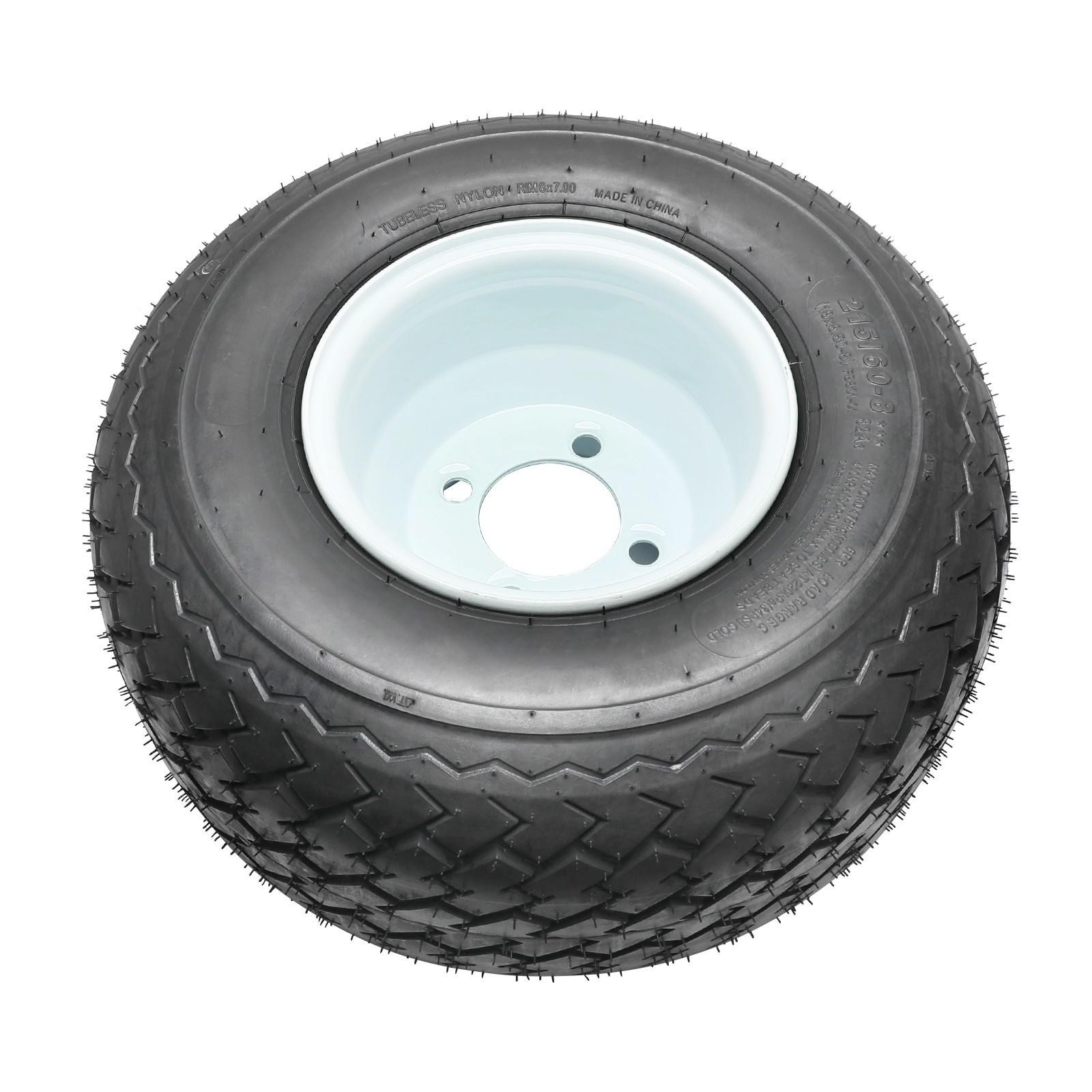 2-Pack Trailer Tires On Wheel Rims 18.5X8.50-8 215/60-8 Load C 4 Lug 4‘’ Bolt