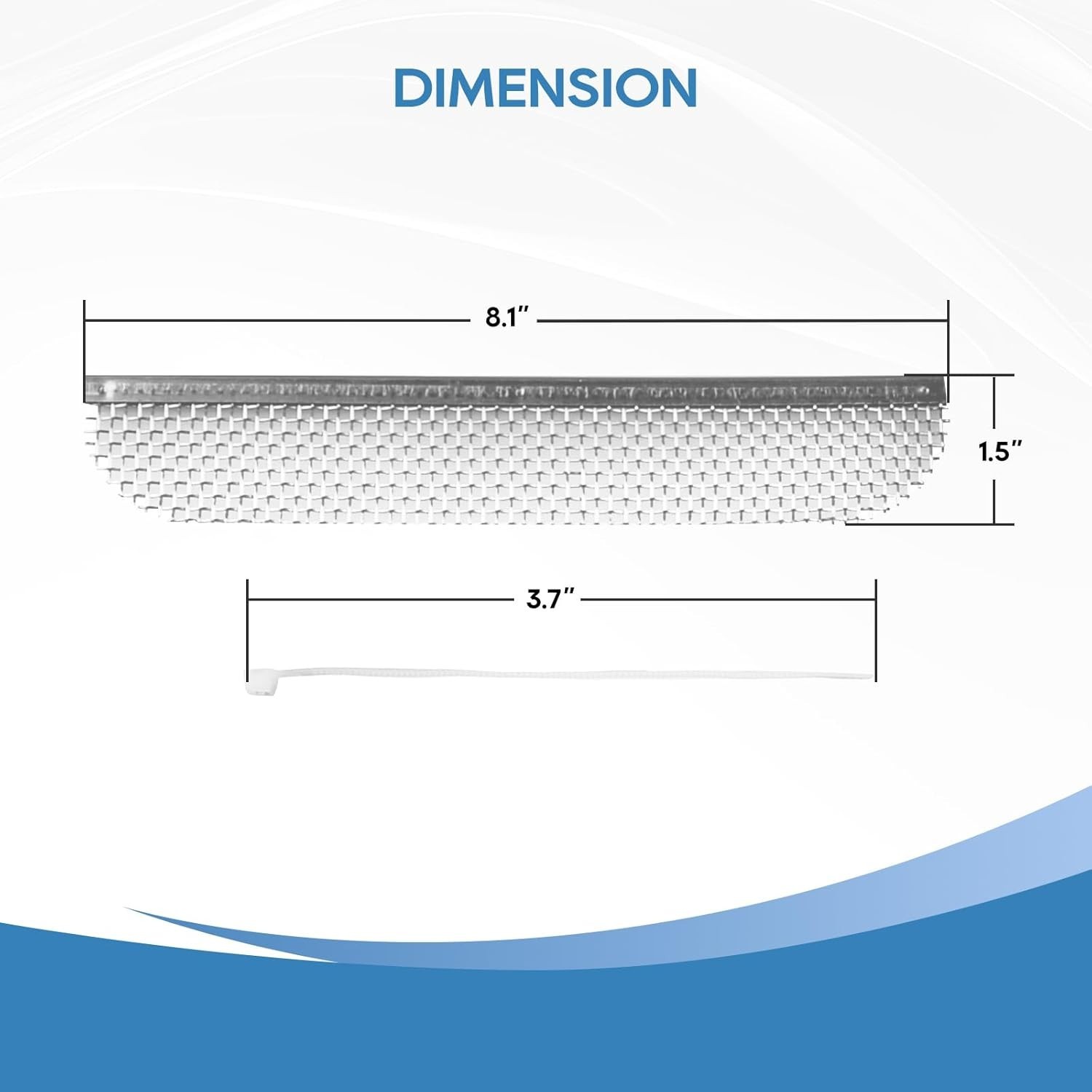 6-Pack Stainless Steel RV Insect Screens for Dometic Fridge Vents 8.1 x 1.5