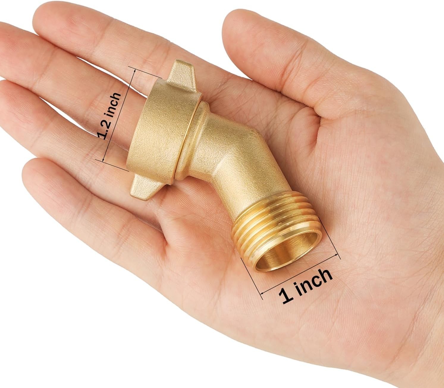 45-Degree Hose Elbow for RV Solid Brass Construction RV Water Hoses Connector RV