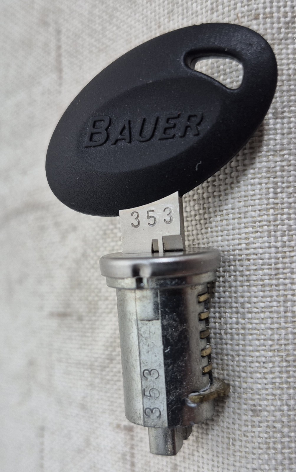 AP Products 013-540 Bauer RV Replacement Lock Cylinder Core & Key – Code 353 New