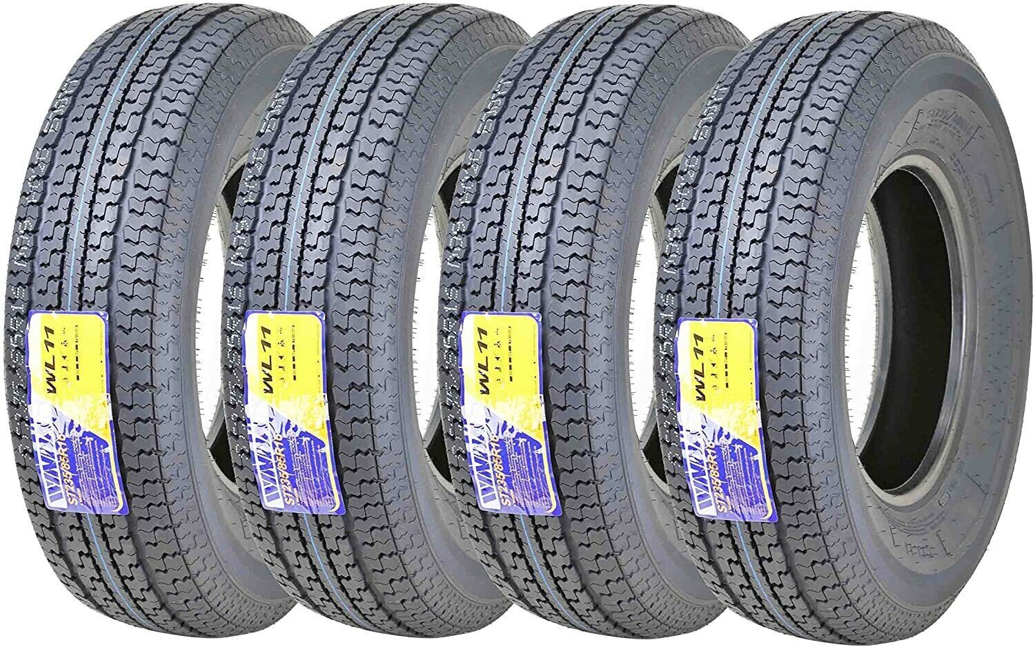 4 WINDA Trailer Tires ST235/85R16 Radial 12 Ply LR F Steel Belted w/Scuff Guard