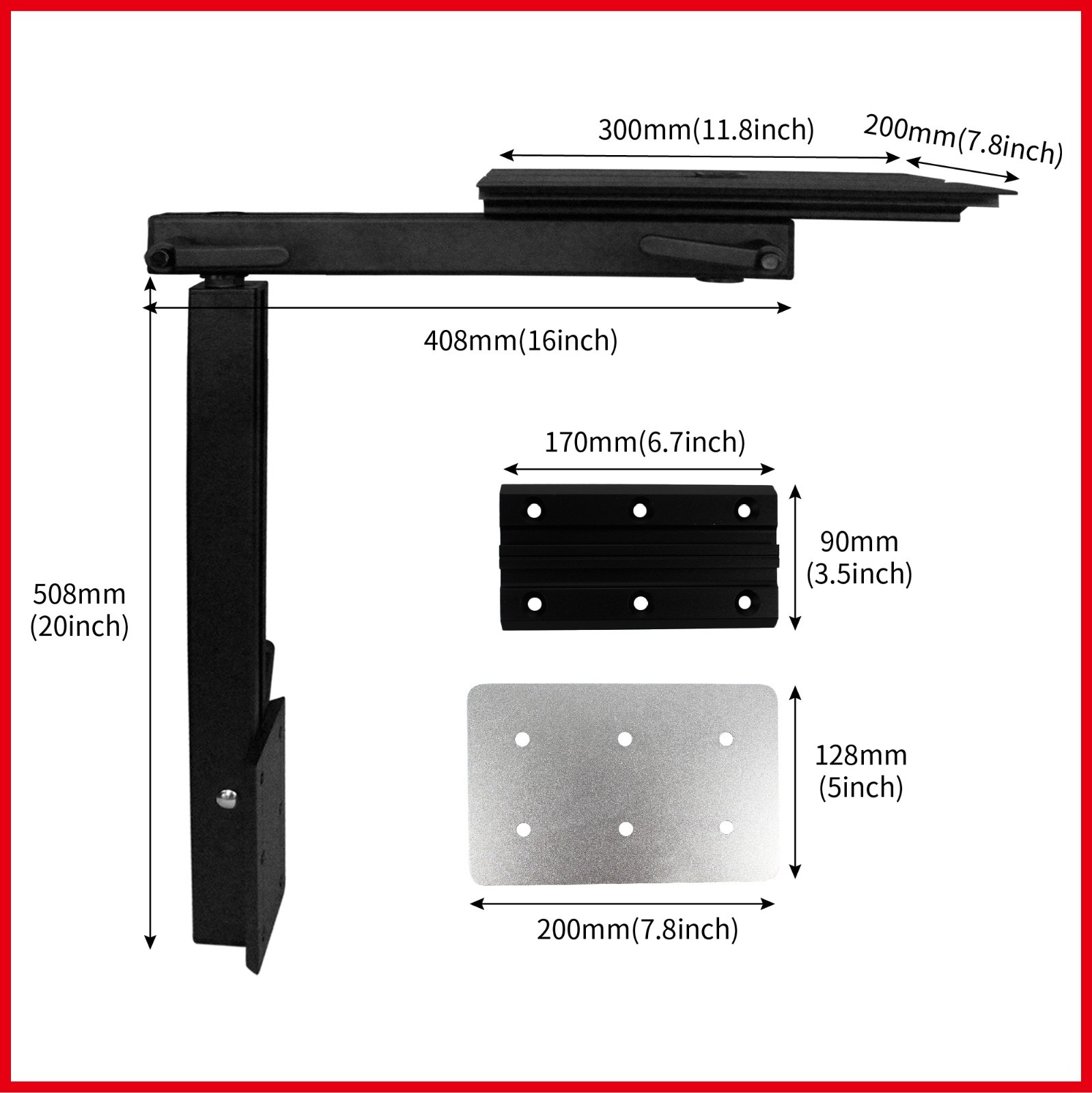 Heavy-Duty Adjustable Swiveling Table Leg System for Camper RV Boat, Load 220Lbs