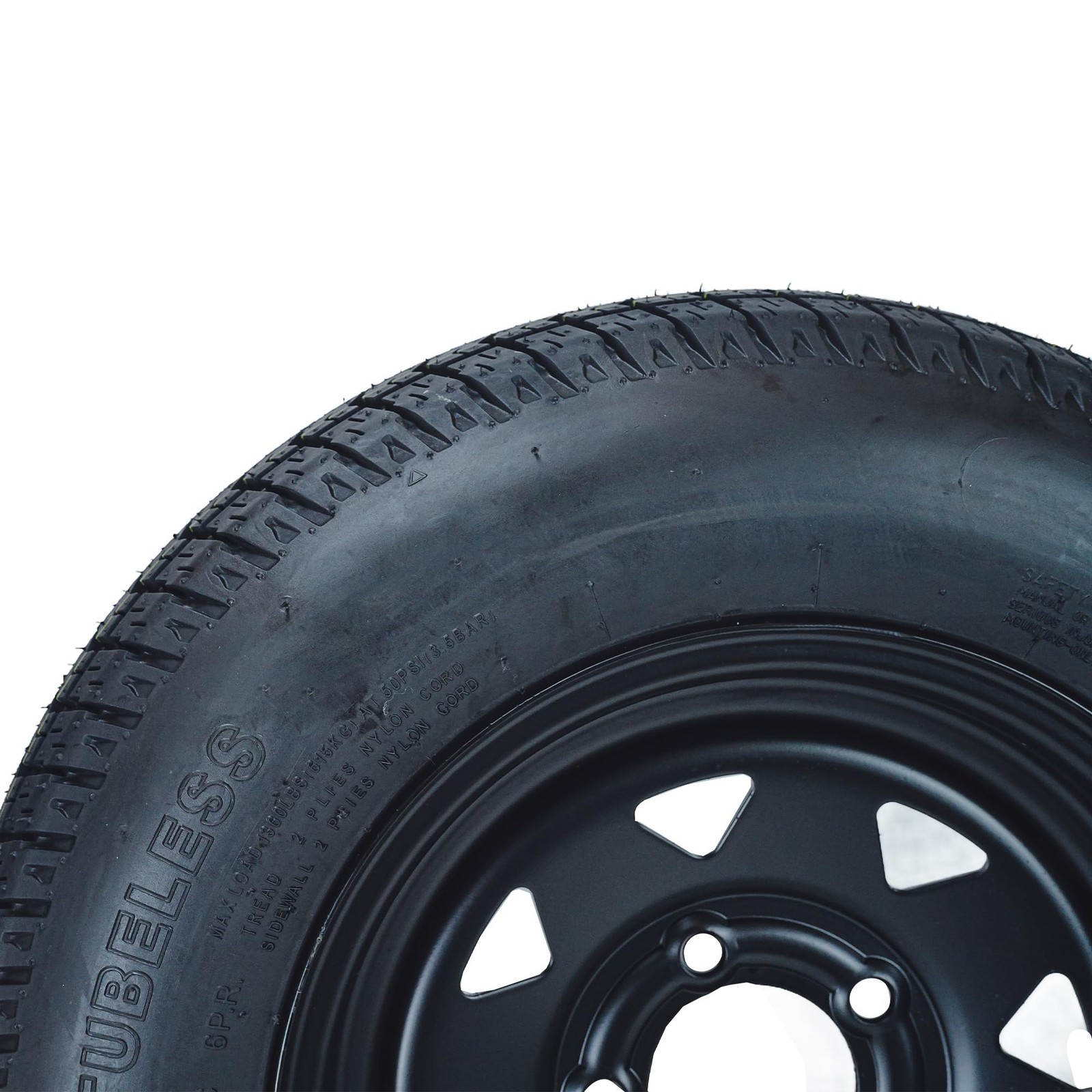 2-Pack Trailer Tires On 13″ Rims ST175/80D13 5 Lug on 4.5″ Load Range C, 6PR