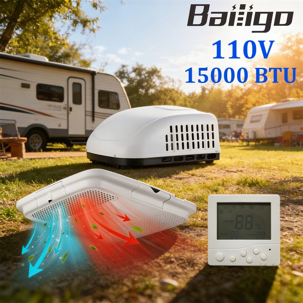 Bailigo 110V 15000BTU Heat&Cool RV Air Conditioner For Boat Van Camper Truck