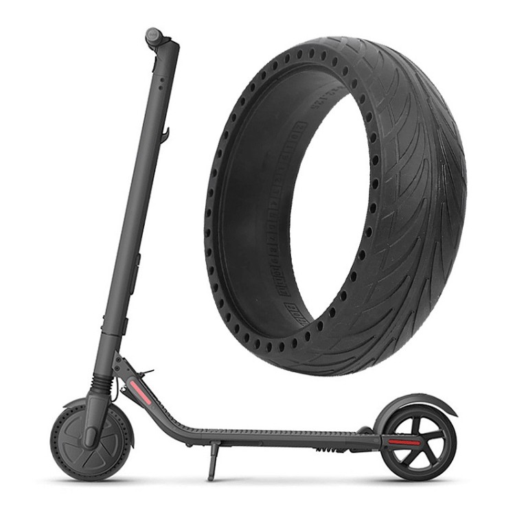 8×2.125 Inch Solid Anti-Slip Tyre for Ninebot ES1/2/4 Scooters, Shock Absorbing