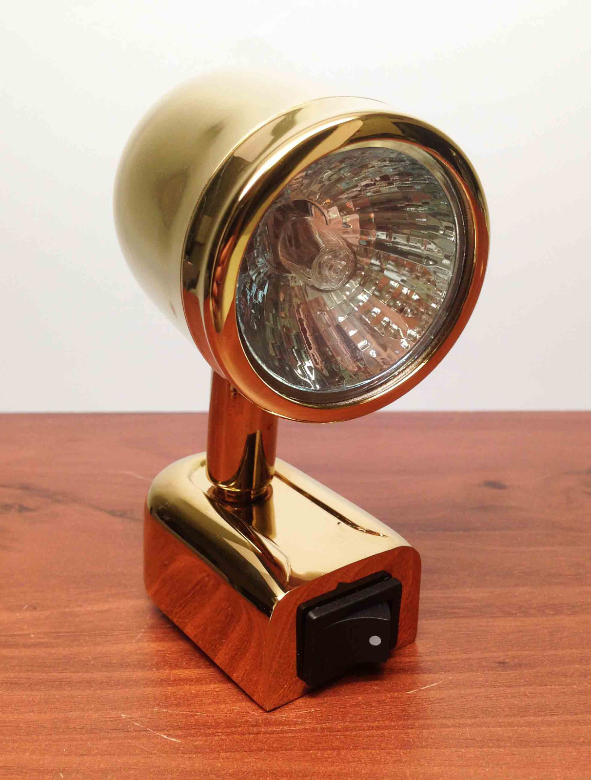 RV MARINE SOLID POLISHED BRASS TIN PLATED READING XENON LIGHT COUNTOURED DESIGN