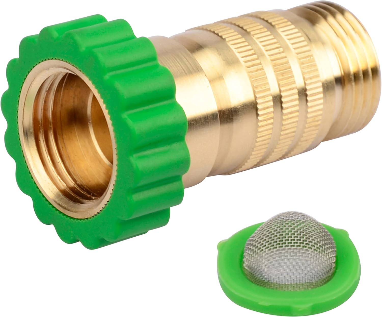 RVMATE Inline Water Pressure Reducer, Lead-Free Brass Green
