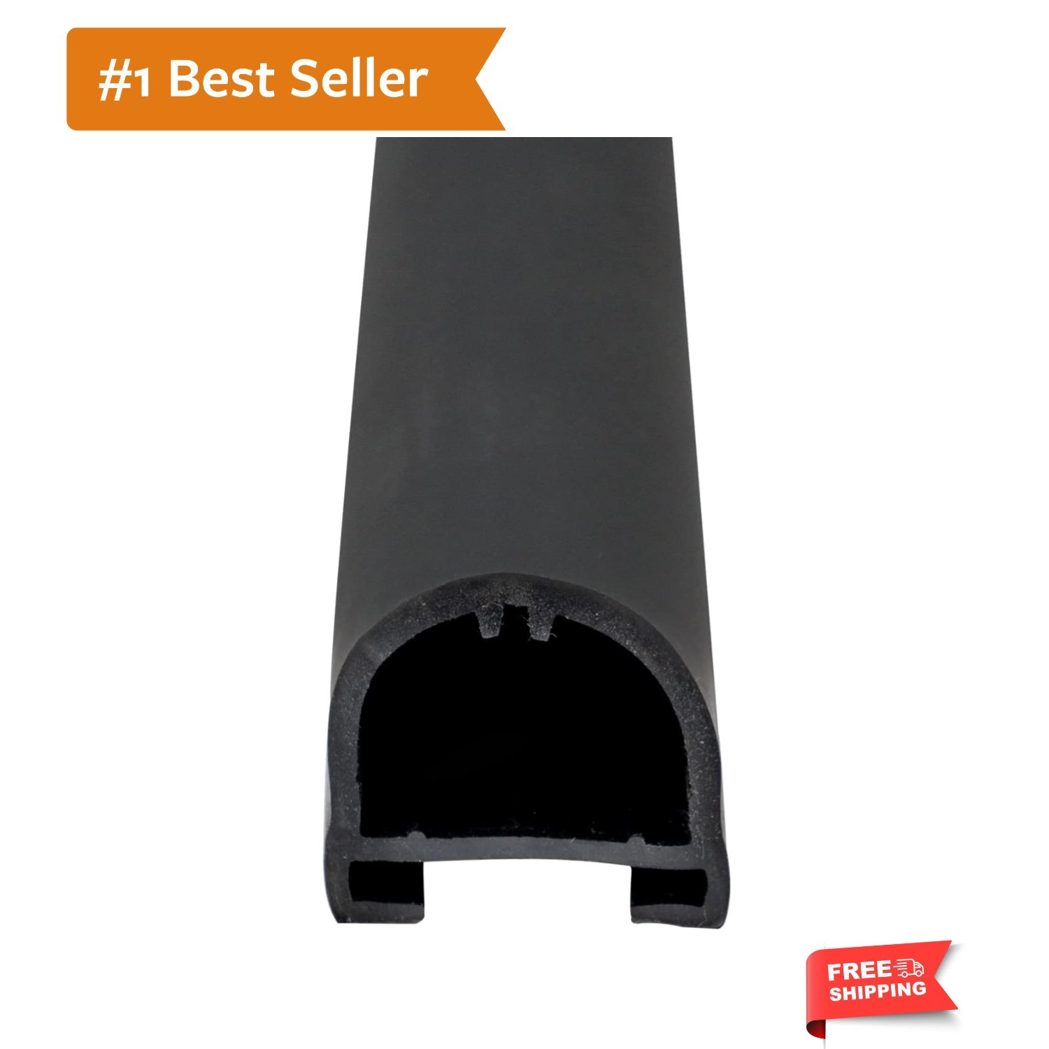 Black Rubber 018-312-EKD for 1″ x 15/16″ x 35′ D-Seal RV Slide Out System