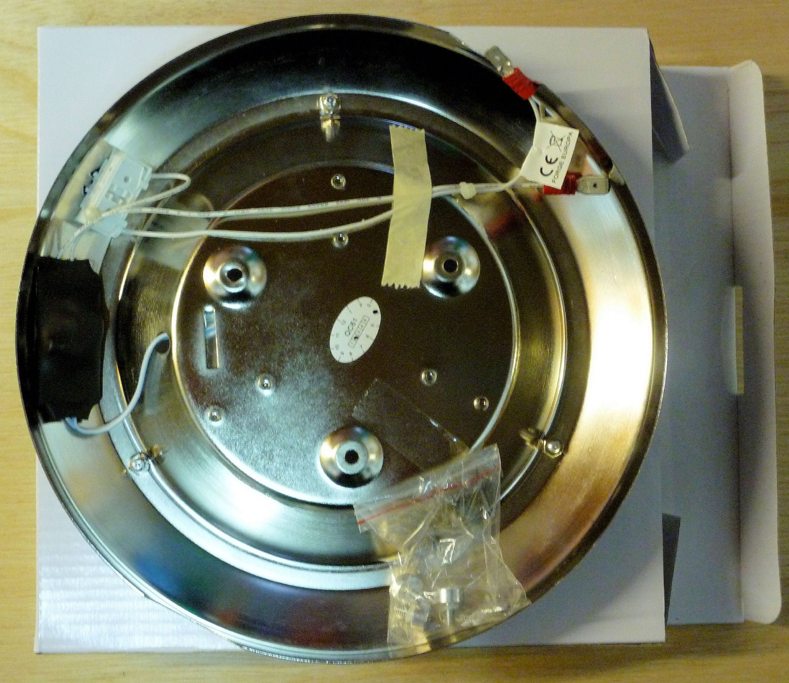 12V LED CEILING LIGHT SWITCHED CHROME EFFECT MOTORHOME CARAVAN