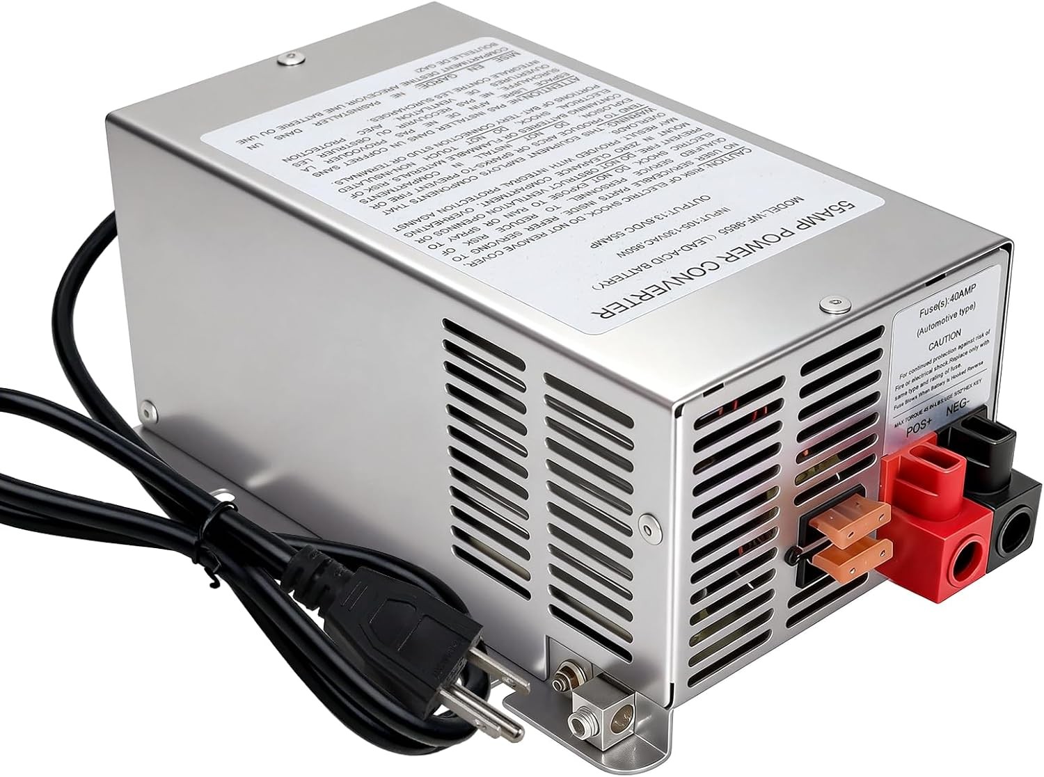 2026 Upgrade WF-9855,55 Amp RV Power Converter for Lithium Battery,Compatible