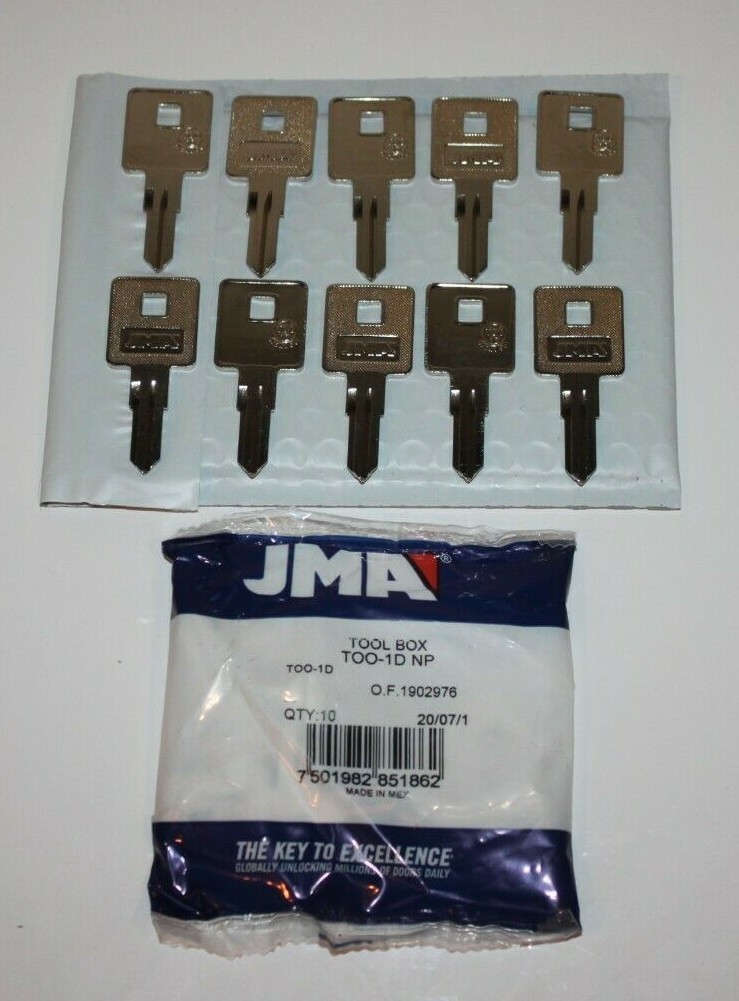 1605 KEY BLANKS Lot of 10 Keys Made in Mexico by JMA 1605 / TM5 /T00-1D