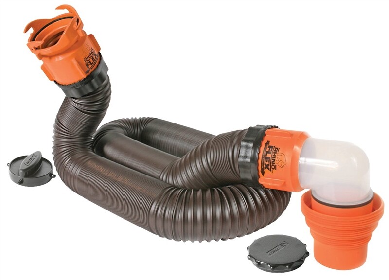 NEW Camco 39761 RV Sewer Hose Extension Kit Swivel Fitting Rhinoflex Camper