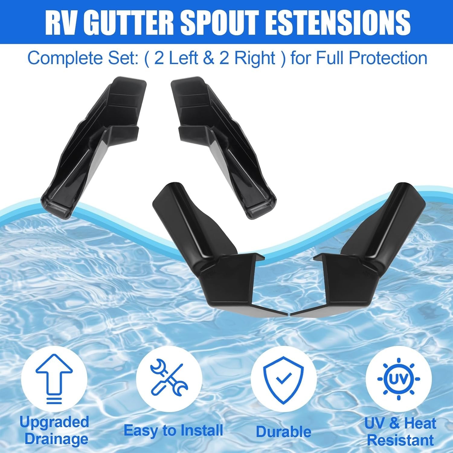 One-Piece RV Gutter Spouts – Effortless Installation & Maximum Performance