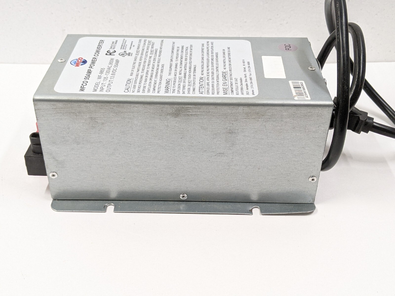WFCO WF-9855 55Amp Deck Mount Power Converter Charger Switch 9800 Series (OB1)