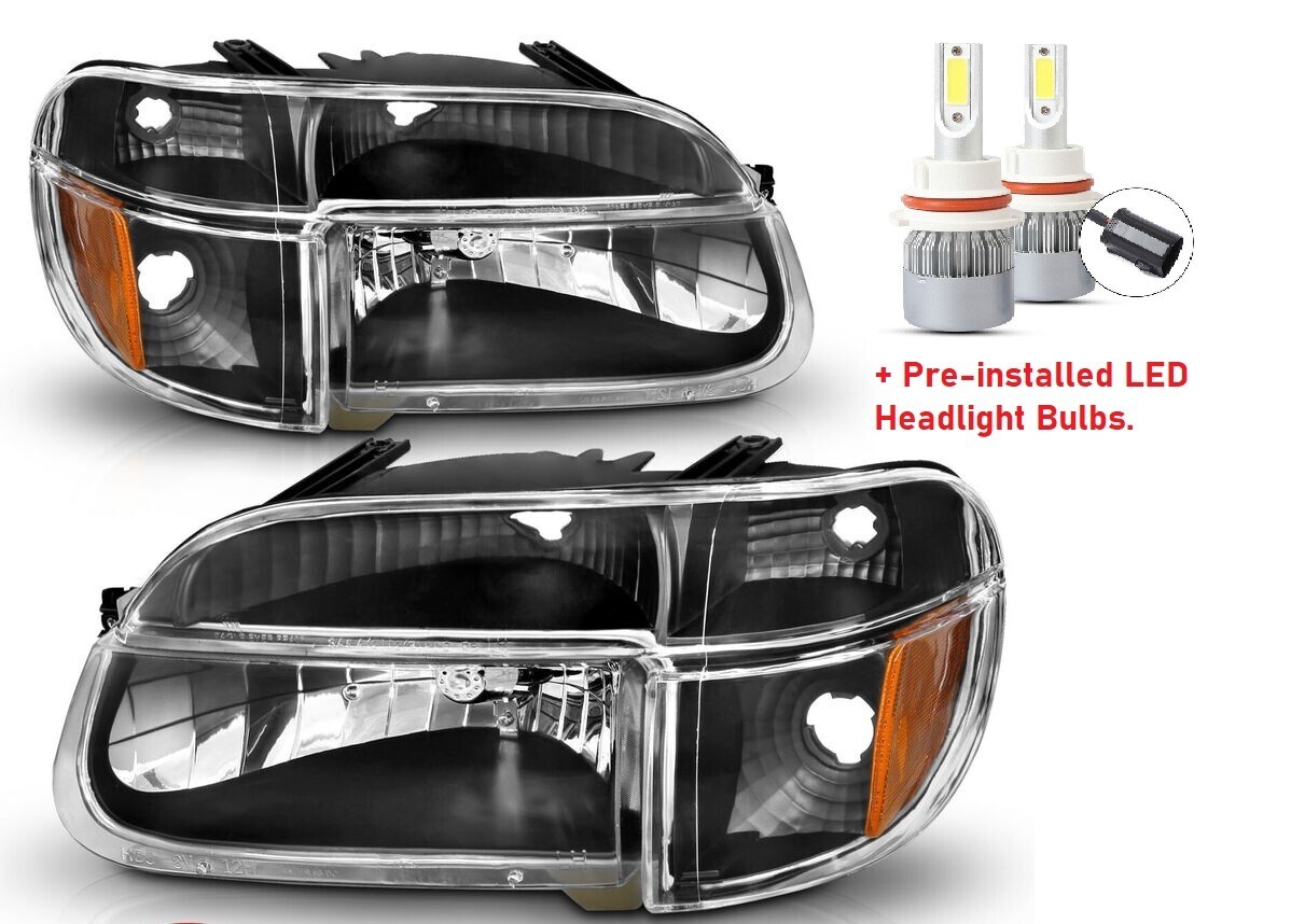 R-VISION TRAIL LITE 2001 2002 BLACK LED HEADLIGHTS HEAD LAMPS LIGHTS RV