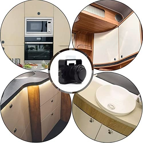 5pcs Push Button Cabinet Latch Lock for RV Motorhome Camper Caravan Yachts (ABS)