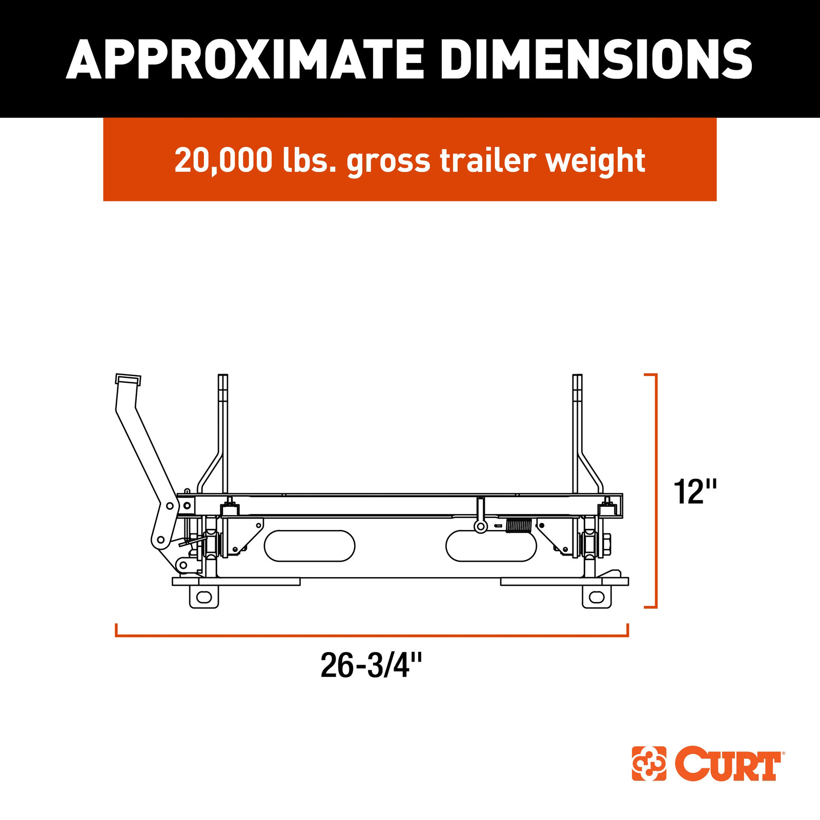 CURT 16697 E16 5th Wheel Slider Hitch 16K 6.5-Foot Bed Puck System