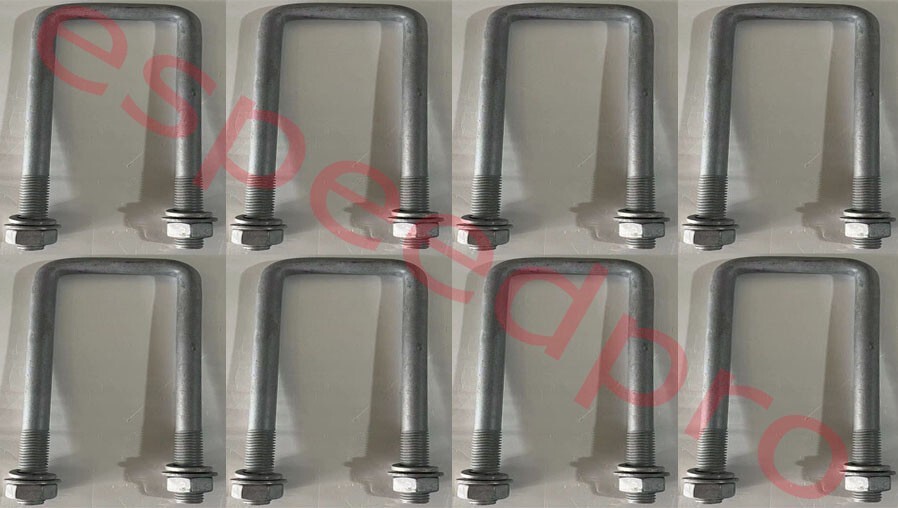 (8) Boat Trailer U-Bolt Hot Dipped Galvanized Square 1/2″Dia x 3 1/16″ x4 5/16″