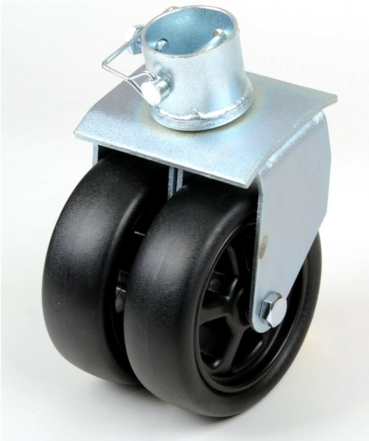 6″ 2,000lbs Heavy Duty Dual Trailer Jack Wheel Caster Fits Any Jack Soft Roll