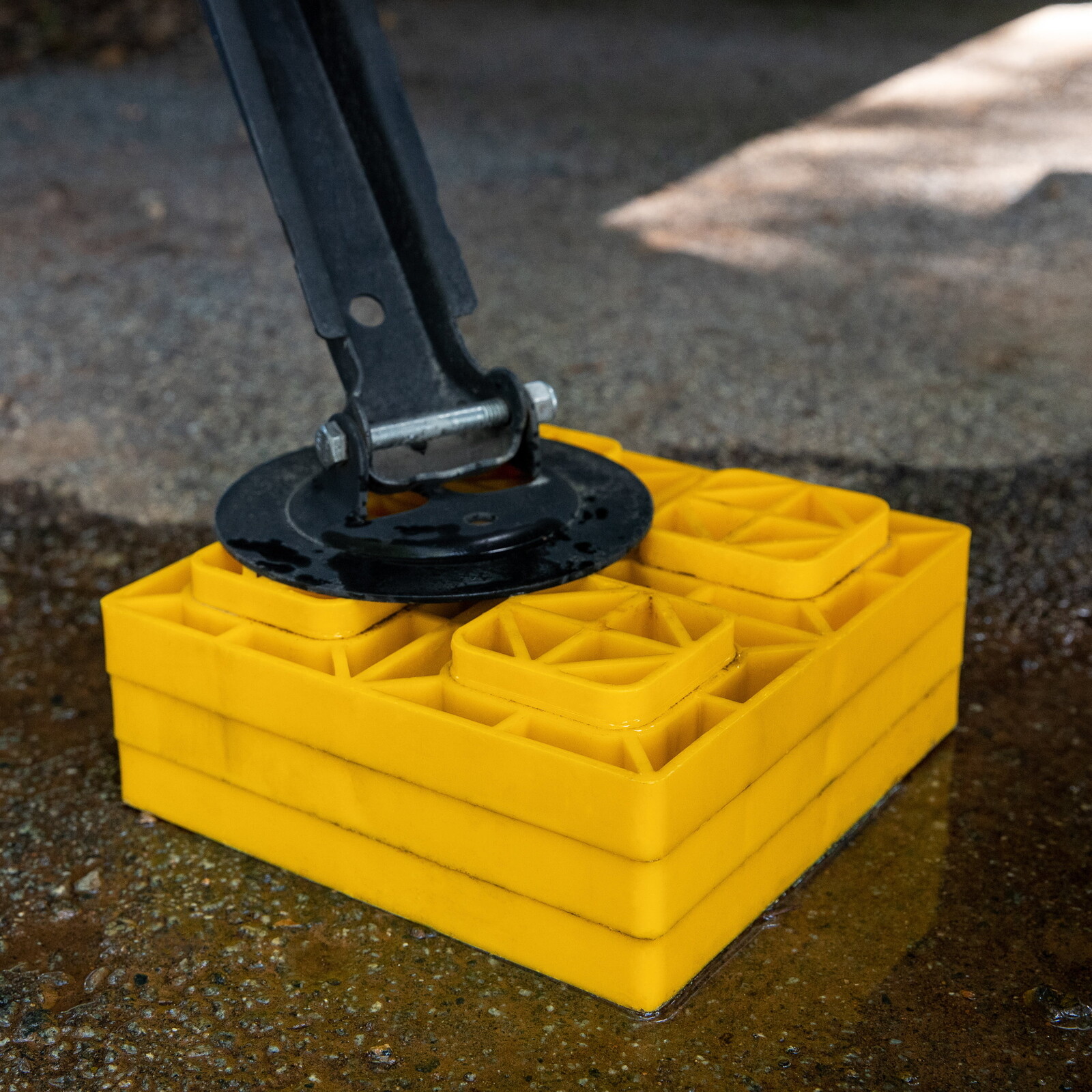 10 pcs FasTen RV Leveling Blocks Durable Resin Single Wheel Stabilizer Jacks