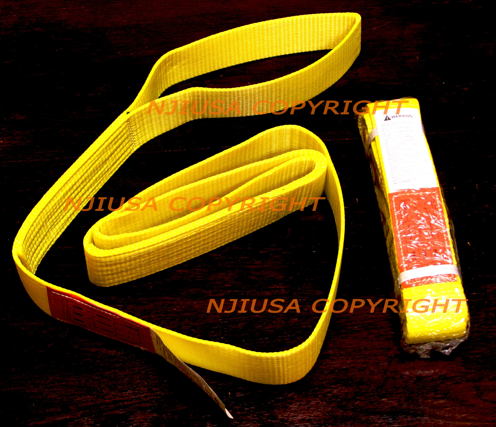 2x EE1-902 x 6ft Polyester Web Lifting Sling 2″x6′ Lifting Tow Strap eye to eye