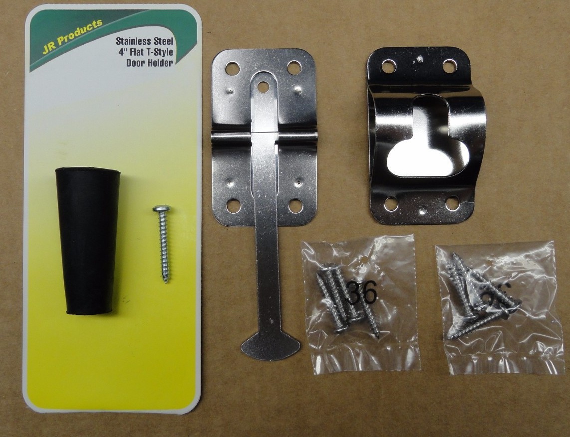 RV/Camper/Trailer – “T” Stainless Steel Entry Door Holder, 4 “, 8 Screws