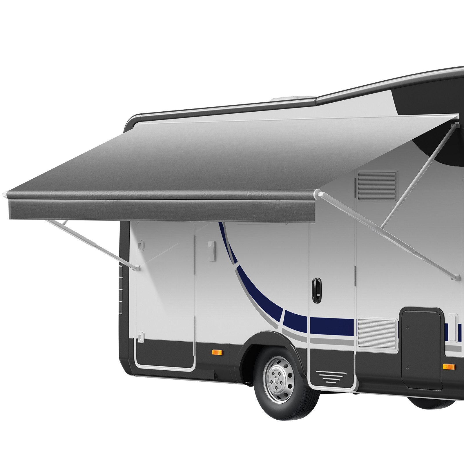 Uimoso RV Awning Fabric Replacement 17′(Fabric 16’2″)Camper Trailer GrayGradient
