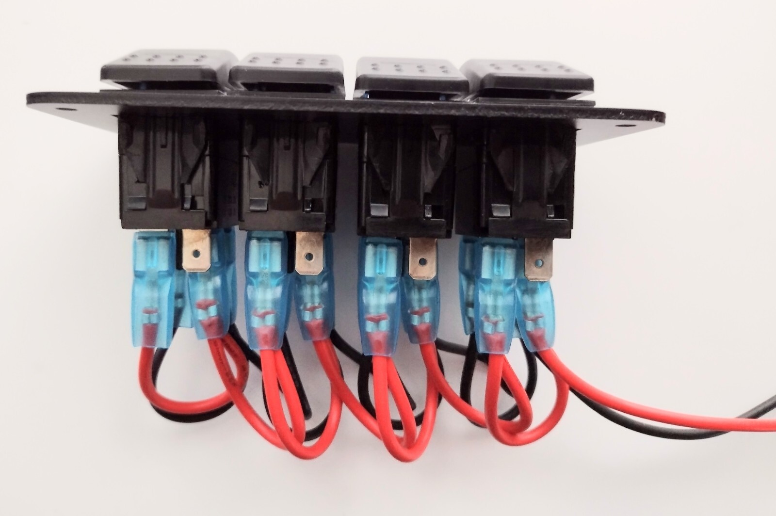 12V-24V Car Boat Marine RV Truck Blue LED 2,3,4 Gang Toggle Rocker Switch Panel