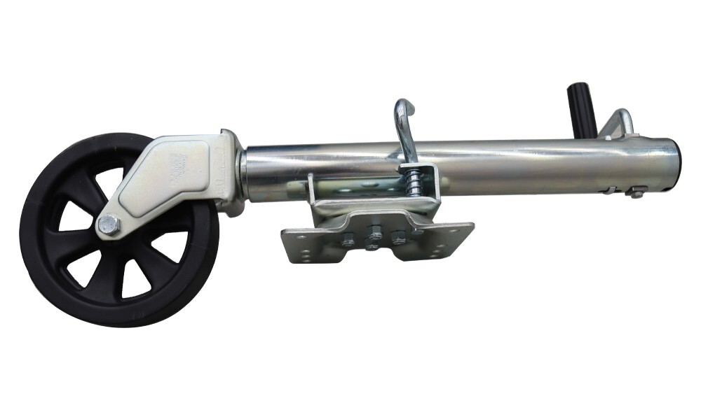 8″ Wheel Rv Trailer Jack Loading 1500lbs Stroke 9.8″ Mounting Screws Jack Stand