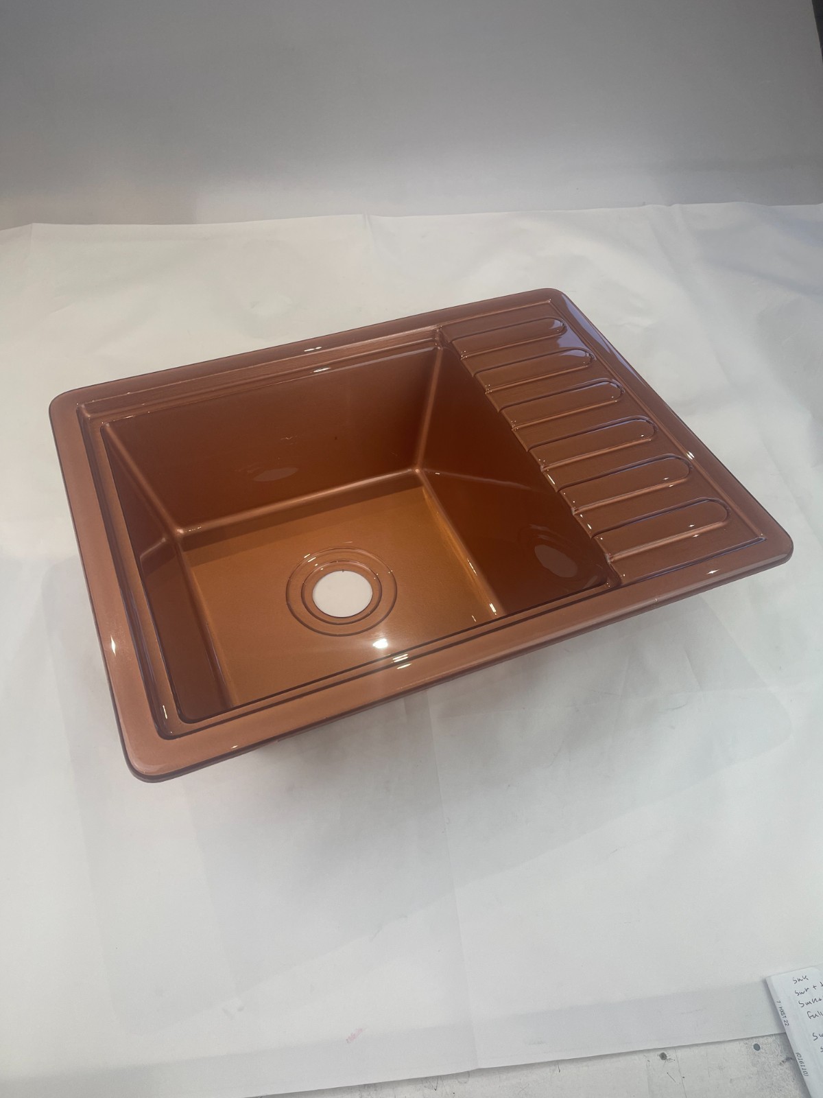 Sink & flutes Drainer Copper campervan motor home boat catering camping NEW