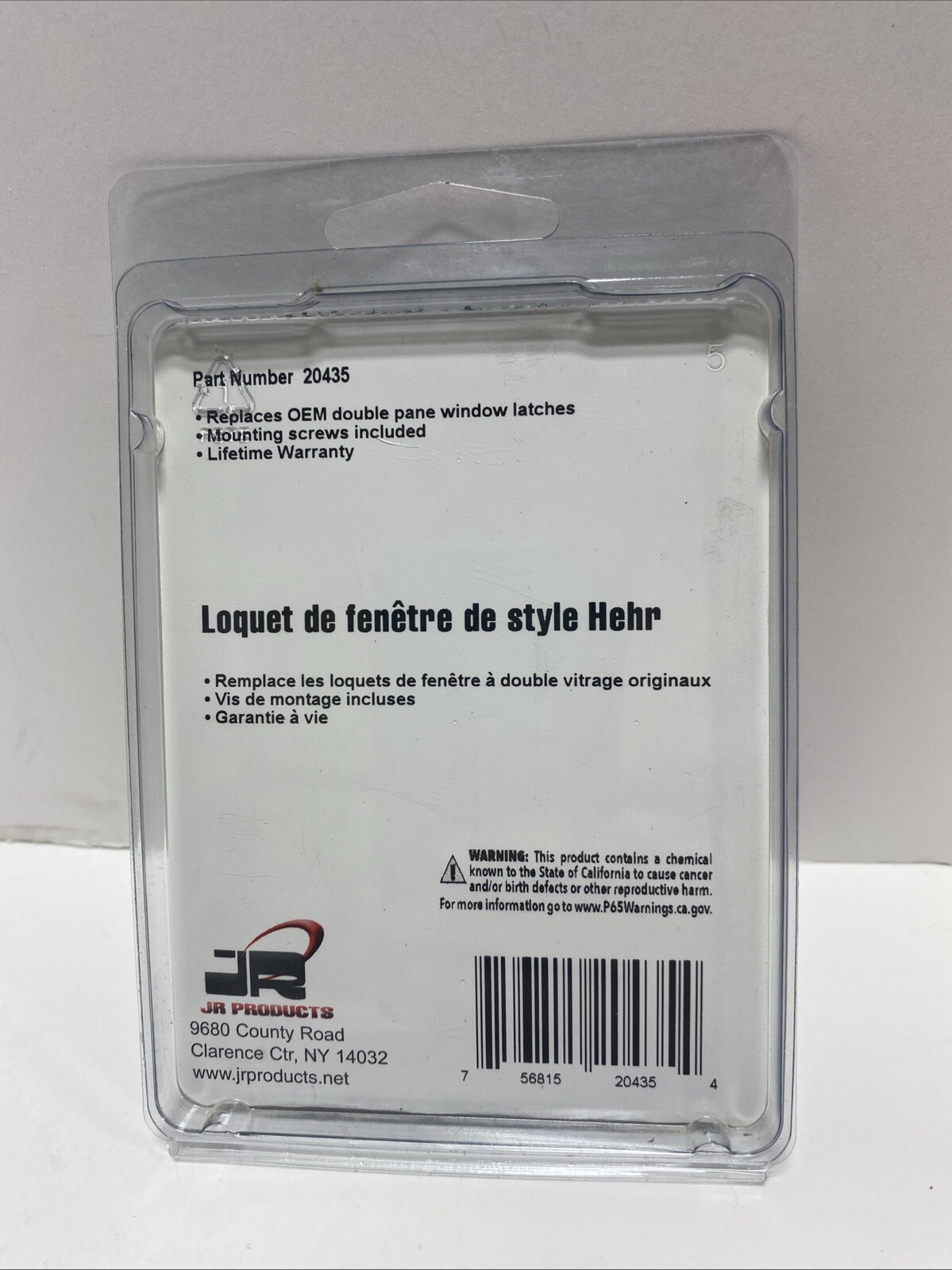 JR Products 20435 Hehr Style Window Latch, Black RV
