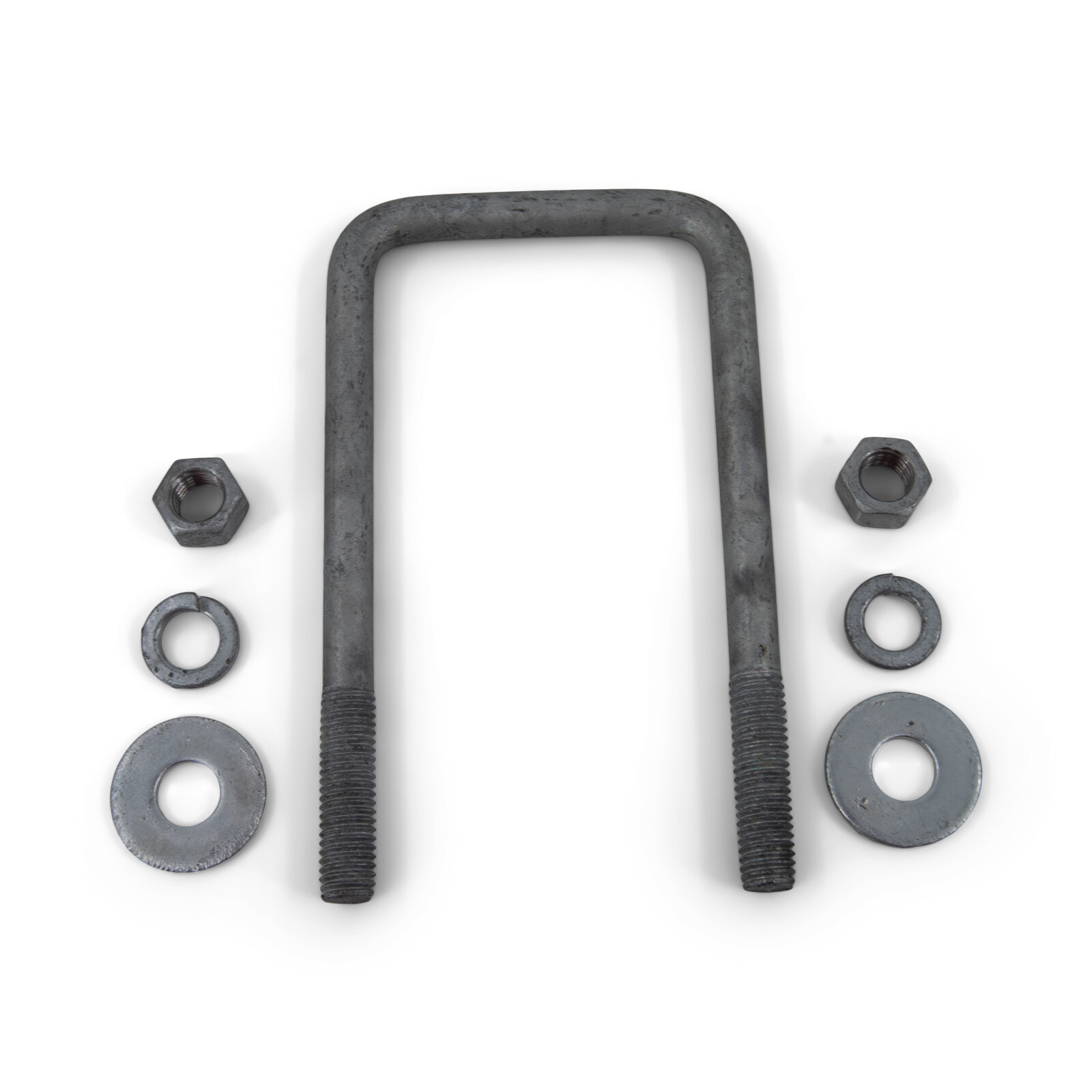 (1) Boat Trailer U-Bolt Galvanized Square 1/2 Inch x 3 Inch x 7 3/4 Inch