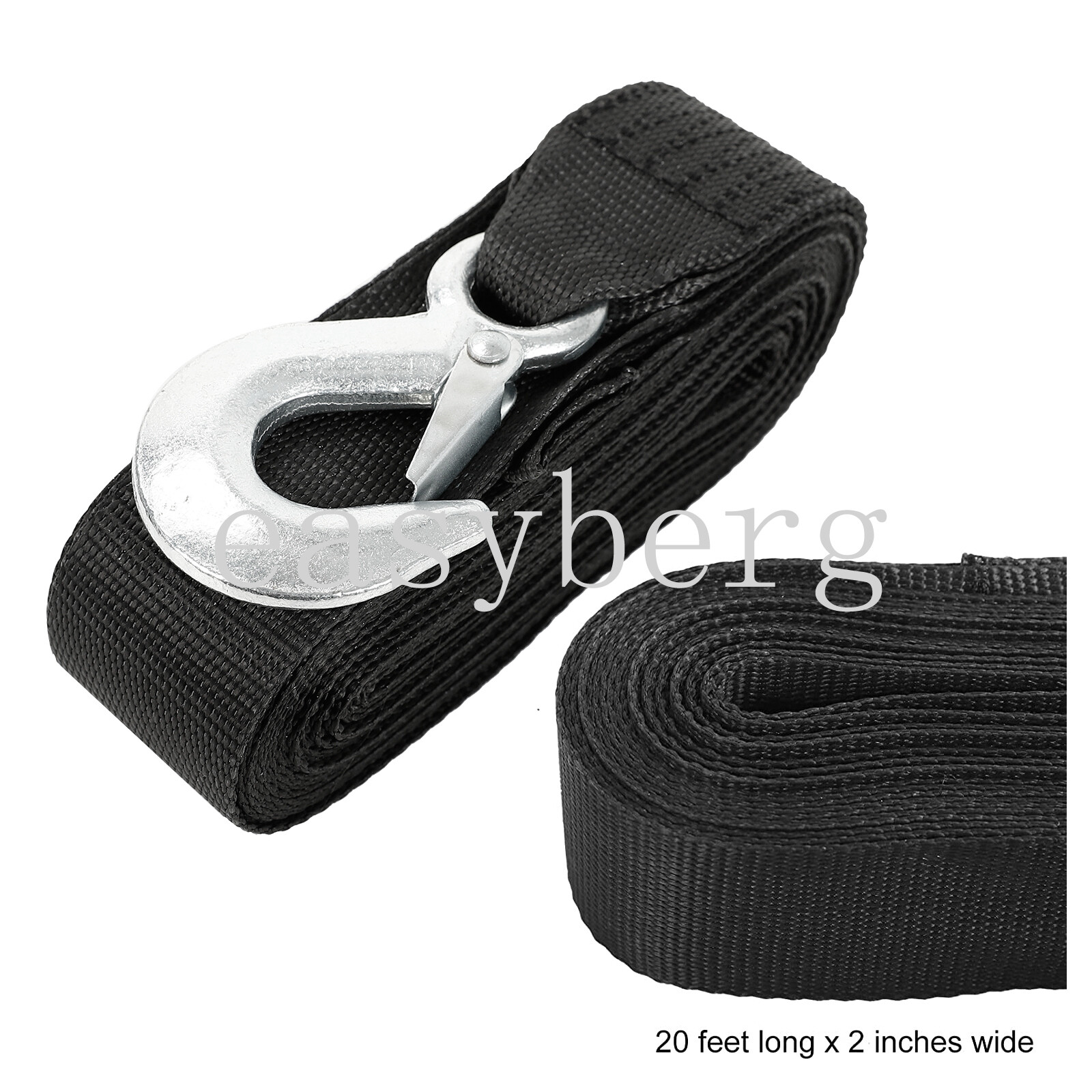 Deluxe Boat Trailer Replacement Winch Strap 2″x20′ Safety Snap Hook 10000LBS Max