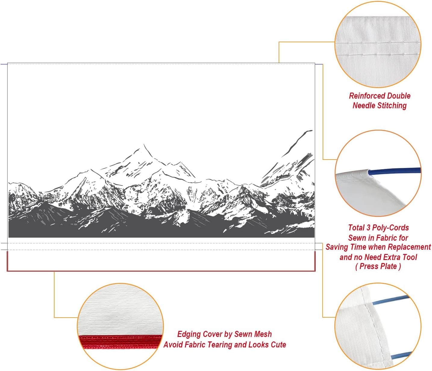 Leaveshade RV 19' (Actual Fabric 18'3''), Mountains