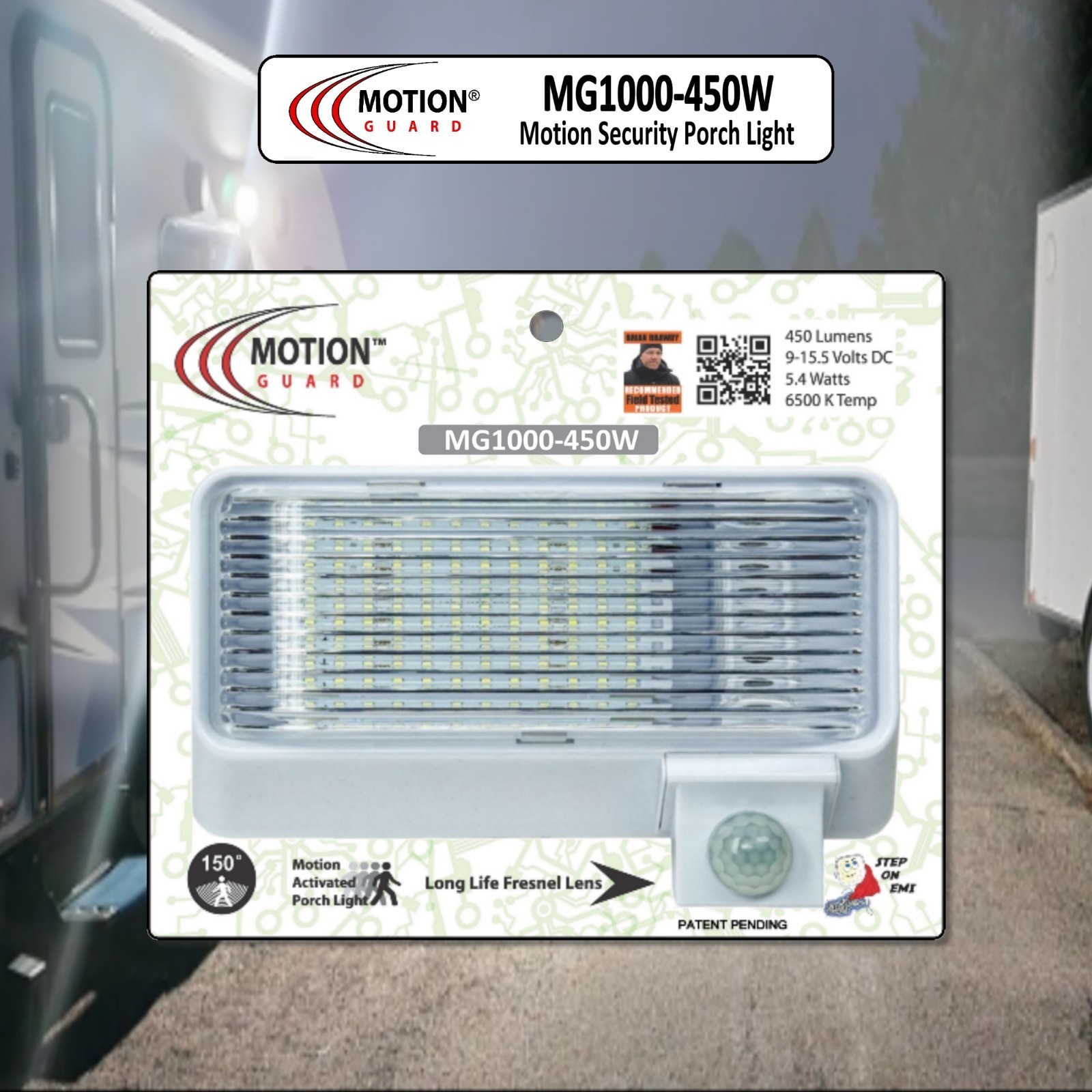 Motion-Guard MG1000-450W RV Exterior LED Motion Security White Lighting Bundles