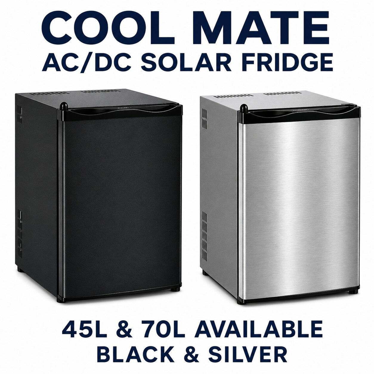 Shield Autocare Cool Mate Solar Fridge AC/DC Campervan Compressor 45L 70L